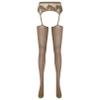 YiZYiF Women's Shimmery Oil Shiny Footed Thigh High Sheer Hold Up Pantyhose Stockings Tights Coffee A One Size view 1
