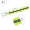 M METERXITY 2 Pack Reflective Bands - Safety Reflector Tape Strip, High Visibility Wide Lightweight Gear, Apply to Running Night Walking(11x1.5 Inch, Light Yellow) view 4