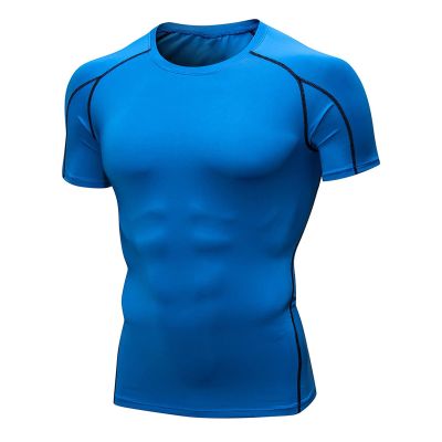 Cambkatl Men's Compression Shirts Short Sleeve Workout Running Gym Tops Slim Fitted Sports Base Layer Athletic Undershirts