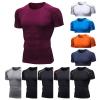 Cambkatl Men's Compression Shirts Short Sleeve Workout Running Gym Tops Slim Fitted Sports Base Layer Athletic Undershirts view 2