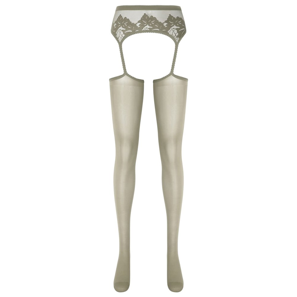 YiZYiF Women's Shimmery Oil Shiny Footed Thigh High Sheer Hold Up Pantyhose Stockings Tights Grey A One Size