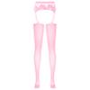 YiZYiF Women's Shimmery Oil Shiny Footed Thigh High Sheer Hold Up Pantyhose Stockings Tights Pink A One Size view 3