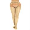 YiZYiF Women's Shimmery Oil Shiny Footed Thigh High Sheer Hold Up Pantyhose Stockings Tights Nude A One Size view 2