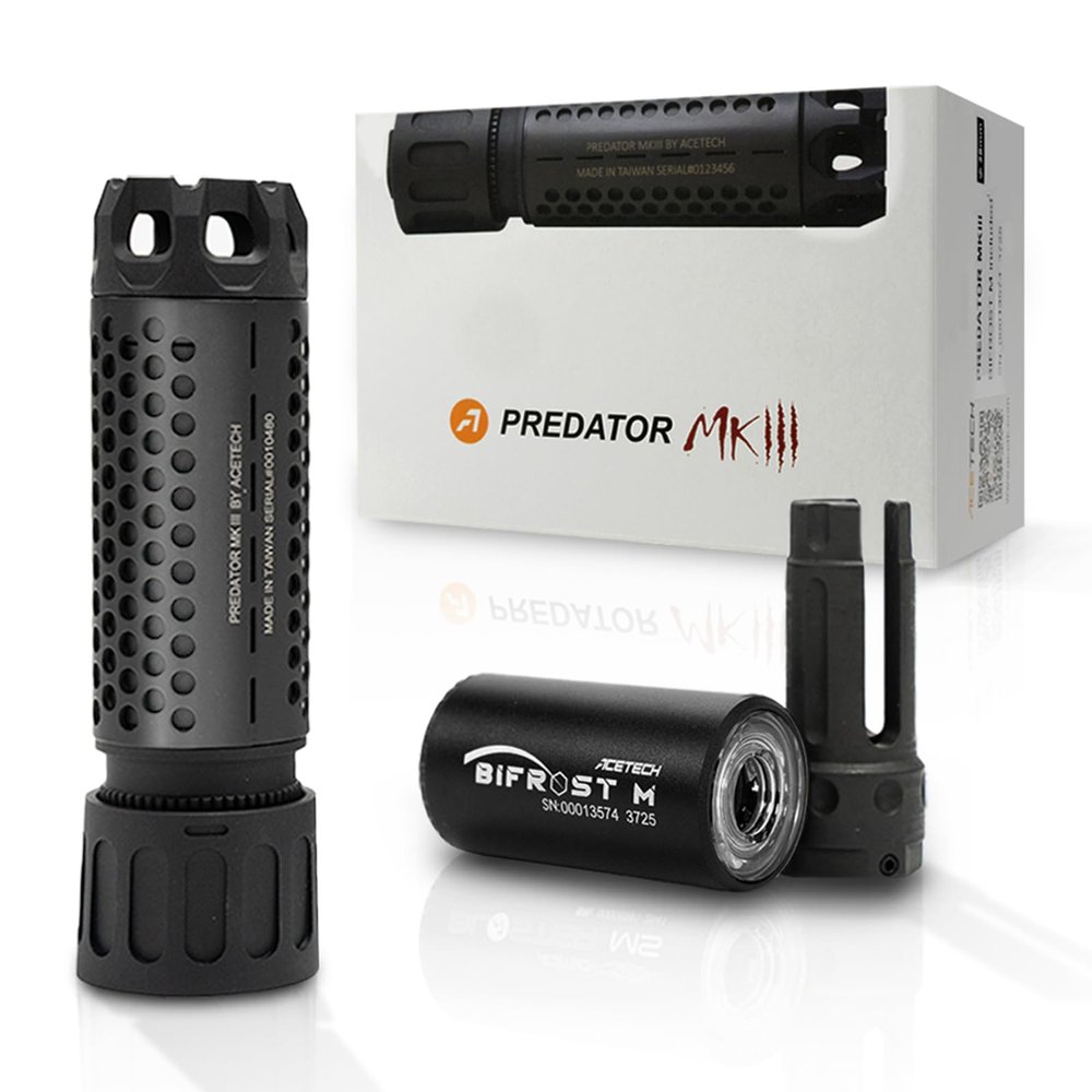 ACETECH Airsoft Riffle Tracer Unit Predator MKIII Glow in The Dark BB LED Lighting Effect (RGB/Rainbow, Black)