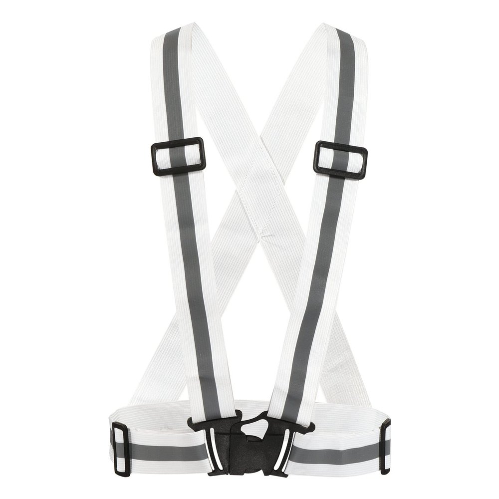 M METERXITY Reflective Vest - Adjustable Strip, High Visibility Safety Reflector Tape Safety Gear, Apply to Cycling Running Night Walking(1.5", White)