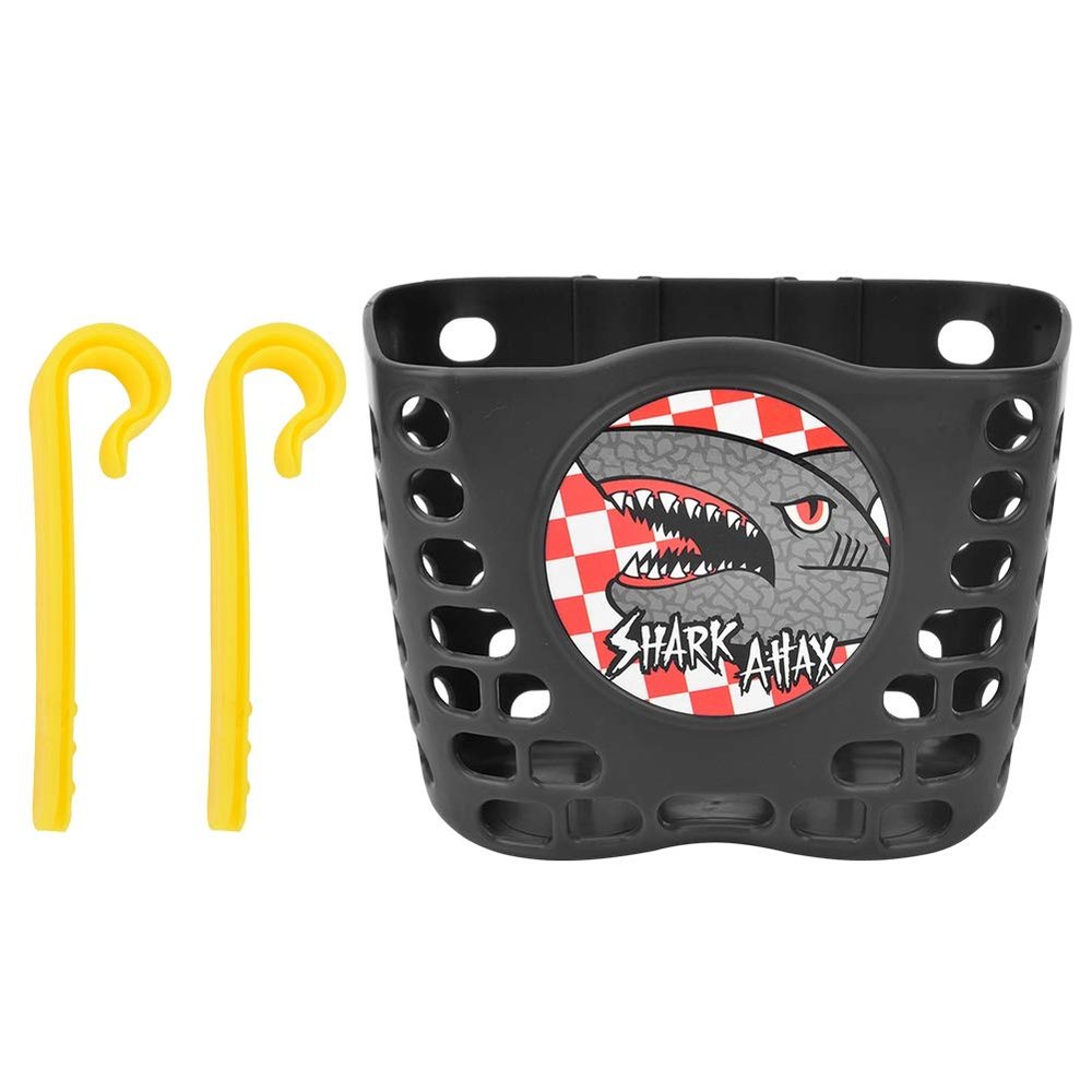 Basket, Outdoor Scooter Cute Front Basket Cycle Shopping Holder for Children Kids (Black)