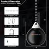 Goplus Water Aqua Bag, 21'' 180 Pound /18 110 Pound Heavy Punching Bag with Adjustable Metal Chain, Water Injection Hose, Boxing Training Bag for Adults Fitness, MMA (Black-18, 110LBS) view 4