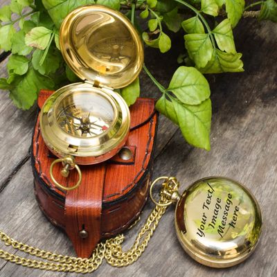 Personalized Compass Engraved Compass Brass Compass Valentine's Day Gifts Father's Day Mother's Day Custom Gift Brass Compass Gift for Graduation Anniversary Baptism Retirement Gift for Men Women