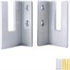 MOKIUER Snowboard Wall Mount,Snowboard Wall Rack Hanger, Snow Board Display Storage Holder,Aluminum Alloy, Silver,2 Pack view 1