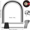 DULASP Bike Lock Universal Bike Lock U-Shaped Lock Electric Bike Lock Tricycle Lock Riding Accessories for Bikes, Bicycle,Motorbikes U Lock view 4