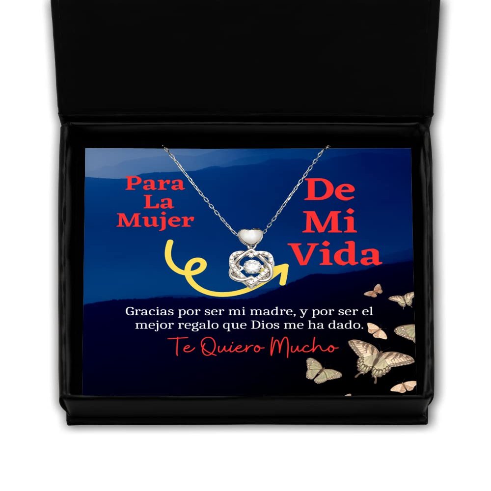 Mama Regalo de cumple, Dia de la Madre | Gracias por ser mi Madre, y por ser el Mejor Regalo que Dios me ha dado. - Pendiente, Collar Corazon de Plata