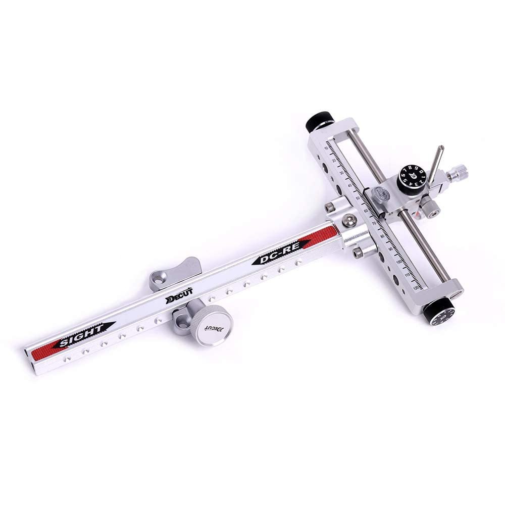 Recurve Bow Sight Archery Sights Aluminum Sight for Hunting Target Shooting Bow Accessory Silver