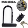DULASP U Lock for Bicycle Bicycle U-Shaped Lock with Bracket Riding Anti-Theft Safety Lock for Bicycle Tricycle Scooter Bike Lock view 3