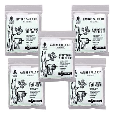 Wicked North Nature Calls 5-Piece Kit - The Complete Outdoor Bathroom Solution for Hunting, Camping, Hiking, 5-Pack