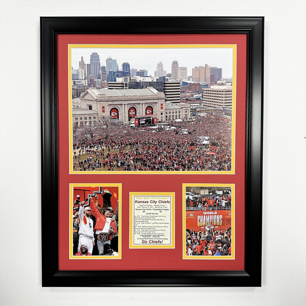 Chiefs | 2022 Champions | Framed Photo Collage | 2 Sizes (Parade, 18" x 22")