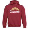 Xtreme Apparrel Cleveland Basketball City Skyline Men's Fan Hoodie Sweatshirt (Red Hoodie, 3XL) view 1