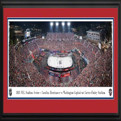 2023 NHL Stadium Series, Washington Capitals vs Carolina Hurricanes - 44x18-inch Double Mat, Deluxe Framed Picture by Blakeway Panoramas