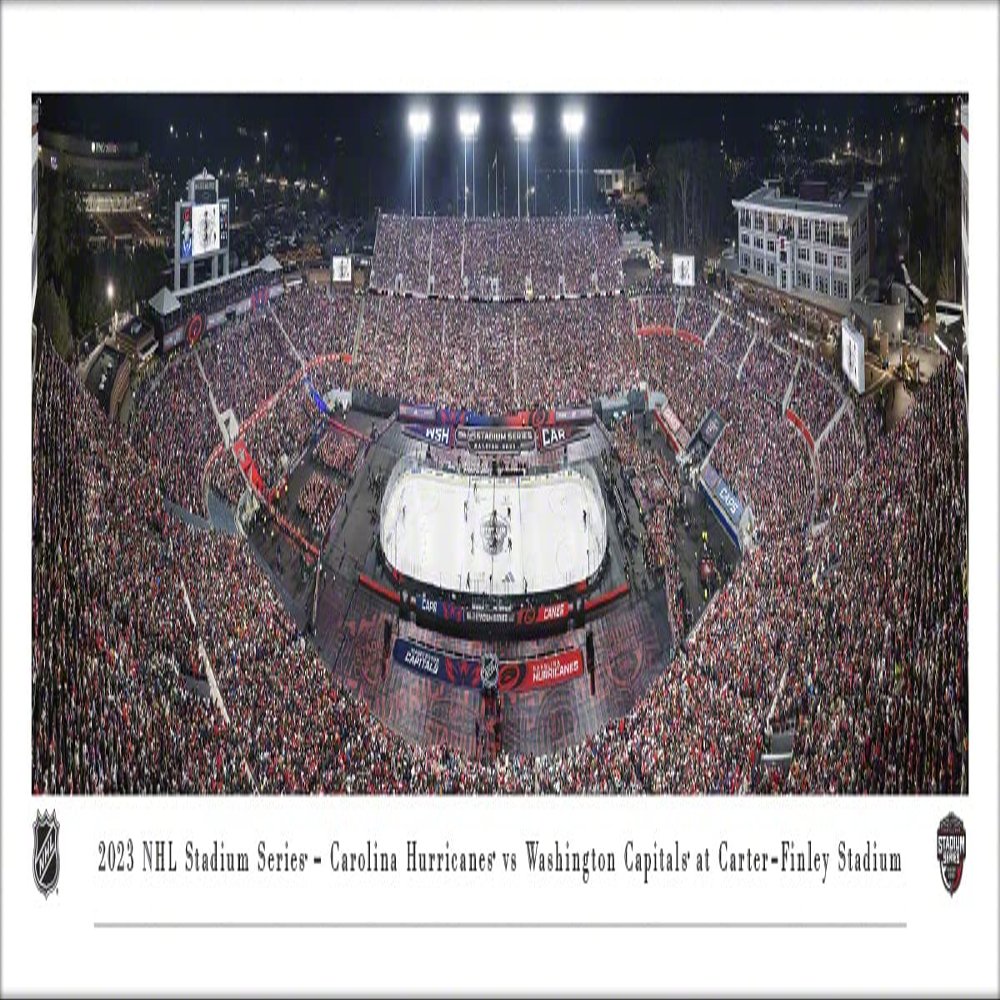 2023 NHL Stadium Series, Washington Capitals vs Carolina Hurricanes - Unframed 40 x 13.5 Poster by Blakeway Panoramas