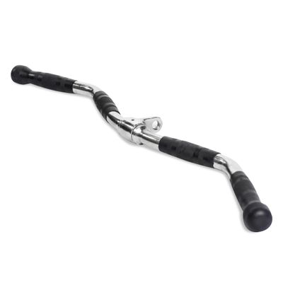 Bells of Steel Multi-Grip Curl Bar Cable Attachment, Commercial and Home Gym, Non-Slip Grip Tricep Barbell, LAT Bar Pull Down Attachment - 25mm Diameter