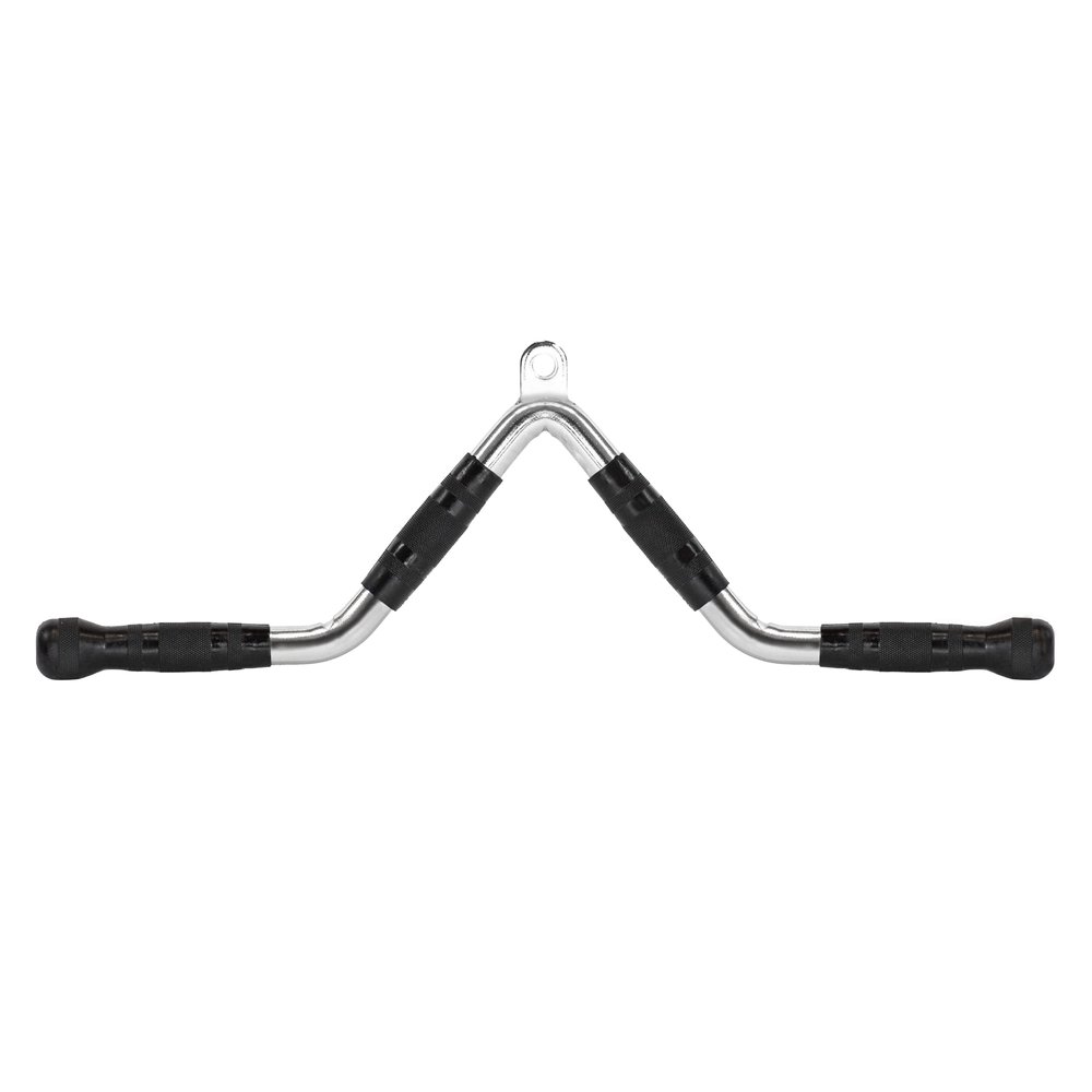 Bells of Steel Multipurpose V Bar LAT Pull Down Attachment - LAT Pulldown Attachments and Cable Attachments for Gym Machines with Carabiners - 25mm Diameter Cable Machine Attachment