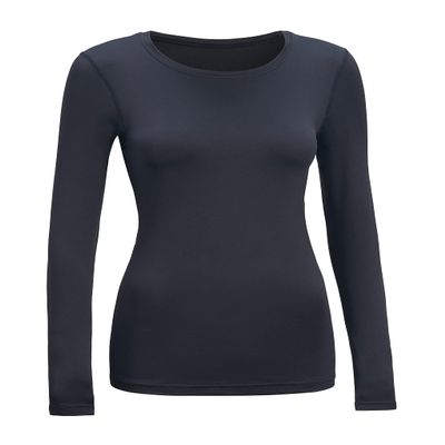 Expert Brand Women's Airstretch Long Sleeve Base Layer Performance Shirt, Black, XL