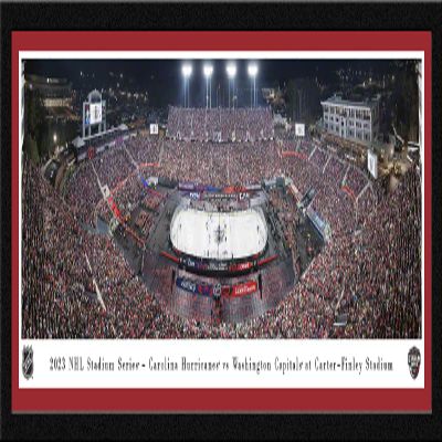 2023 NHL Stadium Series, Washington Capitals vs Carolina Hurricanes - 41.5x15-inch Single Mat, Select Framed Picture by Blakeway Panoramas