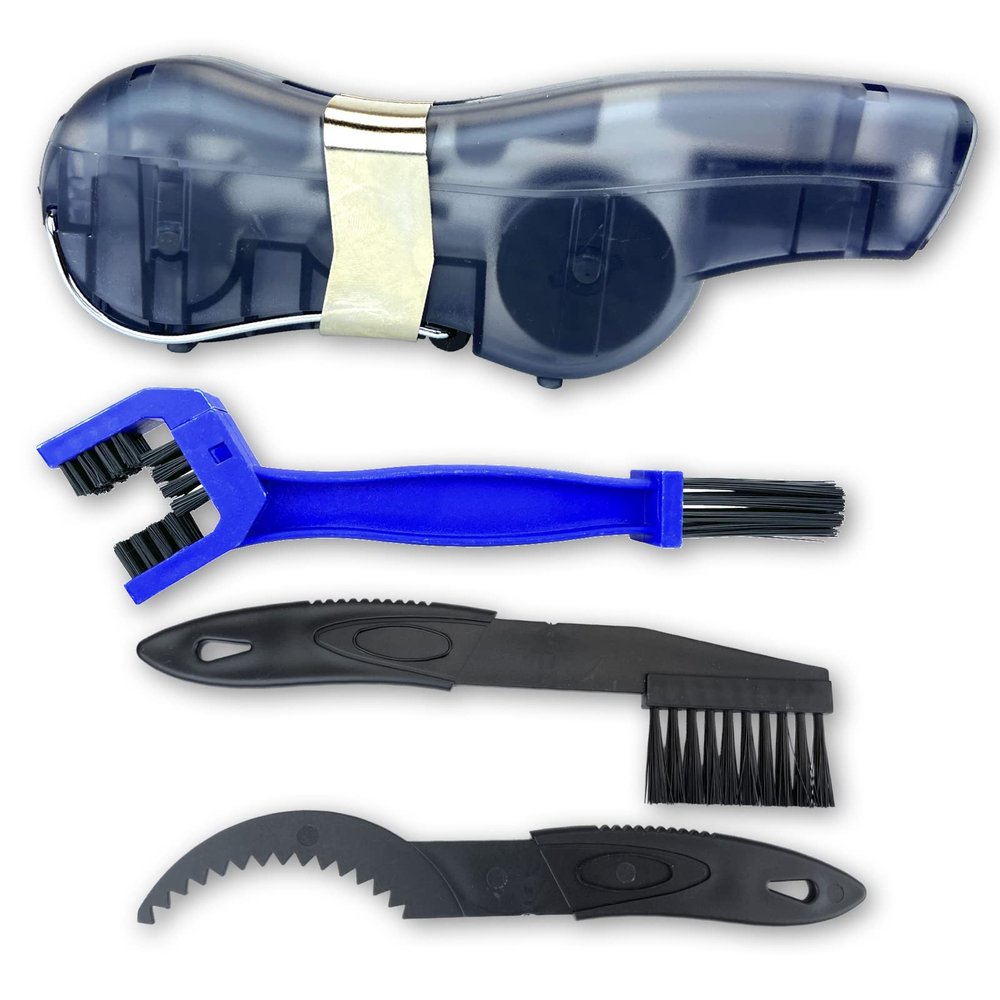 RNX Heavy Duty Bike Chain Rotating Brush Scrubber Cleaning Tool Kit with Sprocket and Chain Cleaning Tools