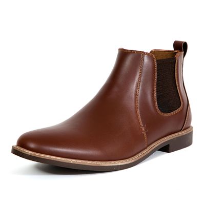 Deer Stags Men's Router Dress Comfort Chelsea Boot, Redwood, 9.5