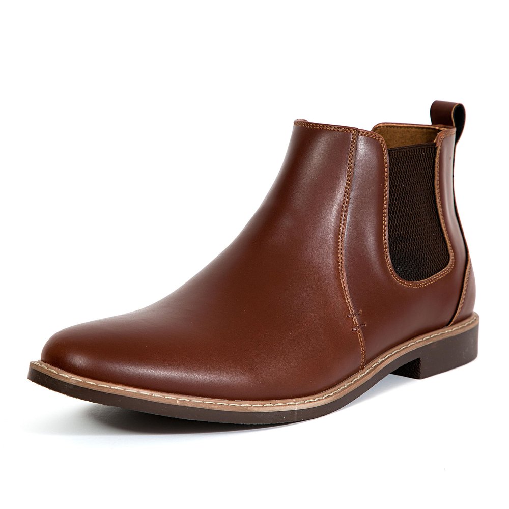 Deer Stags Men's Router Dress Comfort Chelsea Boot, Redwood, 9.5