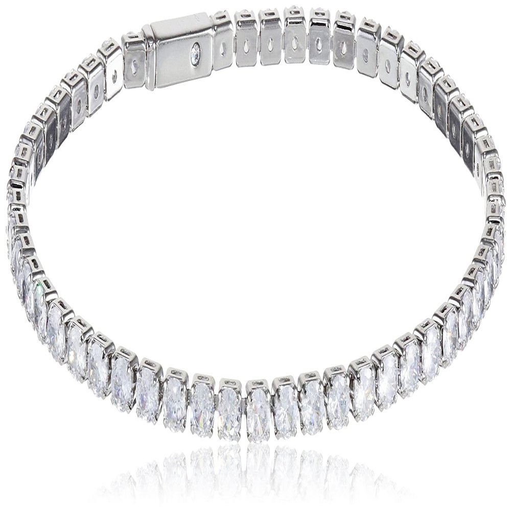 Vince Camuto Silvertone CZ Chain Tennis Bracelet