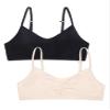 Fruit of The Loom Girls' Bra with Removable Cookies, 2-Pack, Light Nude/Black Hue, 34 view 1