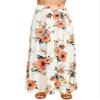 LL WDR1434 Womens Floral Print Maxi Skirt with Elastic Waist Band L White_Floral view 1