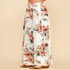 LL WDR1434 Womens Floral Print Maxi Skirt with Elastic Waist Band L White_Floral view 2