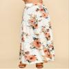 LL WDR1434 Womens Floral Print Maxi Skirt with Elastic Waist Band L White_Floral view 4