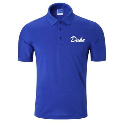Collegiate Short-Sleeve Polo Shirt with Embroidered Logo in Official School Colors (as1, Alpha, xx_l, Regular, Regular, Duke)