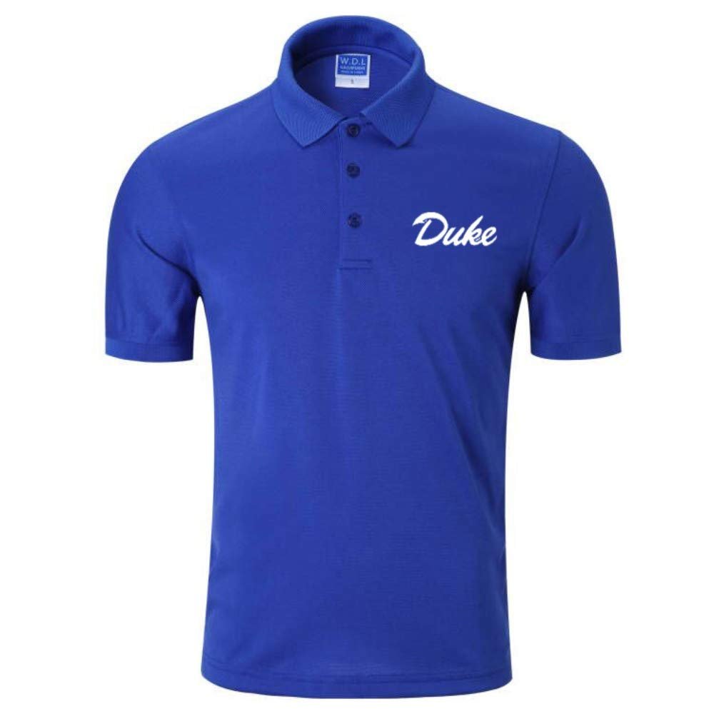 Collegiate Short-Sleeve Polo Shirt with Embroidered Logo in Official School Colors (as1, Alpha, xx_l, Regular, Regular, Duke)