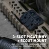Monstrum 45 Degree Offset Scout Light Mount Picatinny Rail | Compatible with M-LOK Platforms | Compatible with Surefire M300/M600 Series/Streamlight Protac Series view 4