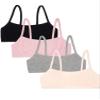 Fruit of The Loom Girls Spaghetti Strap Sports Bra, Blushing/Grey Heather/Black/Nude, 38 US view 1