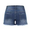 THUNDER STAR Women Mid Rise Ripped Stretchy Jeans Shorts Frayed Raw Hem Casual Denim Shorts BE-SB2 XL view 3