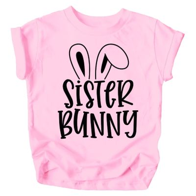Matching Family Easter Bunny Shirts for Baby and Toddler Infant Boys and Girls Sister Bunny Pink Heather Shirt Youth Small