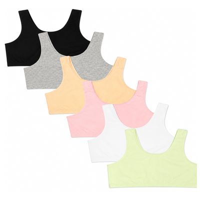Fruit of the Loom Girls' Cotton Stretch Built-Up Sports Bra Multi-Pack