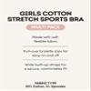 Fruit of the Loom Girls' Cotton Stretch Built-Up Sports Bra Multi-Pack view 3