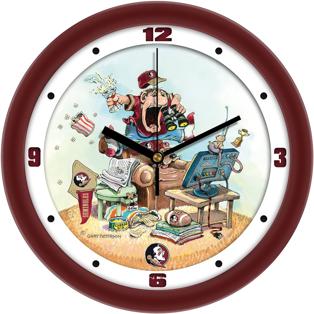SunTime Florida State Seminoles Football Wall Clock - The Fan by Gary Patterson - 11.5"
