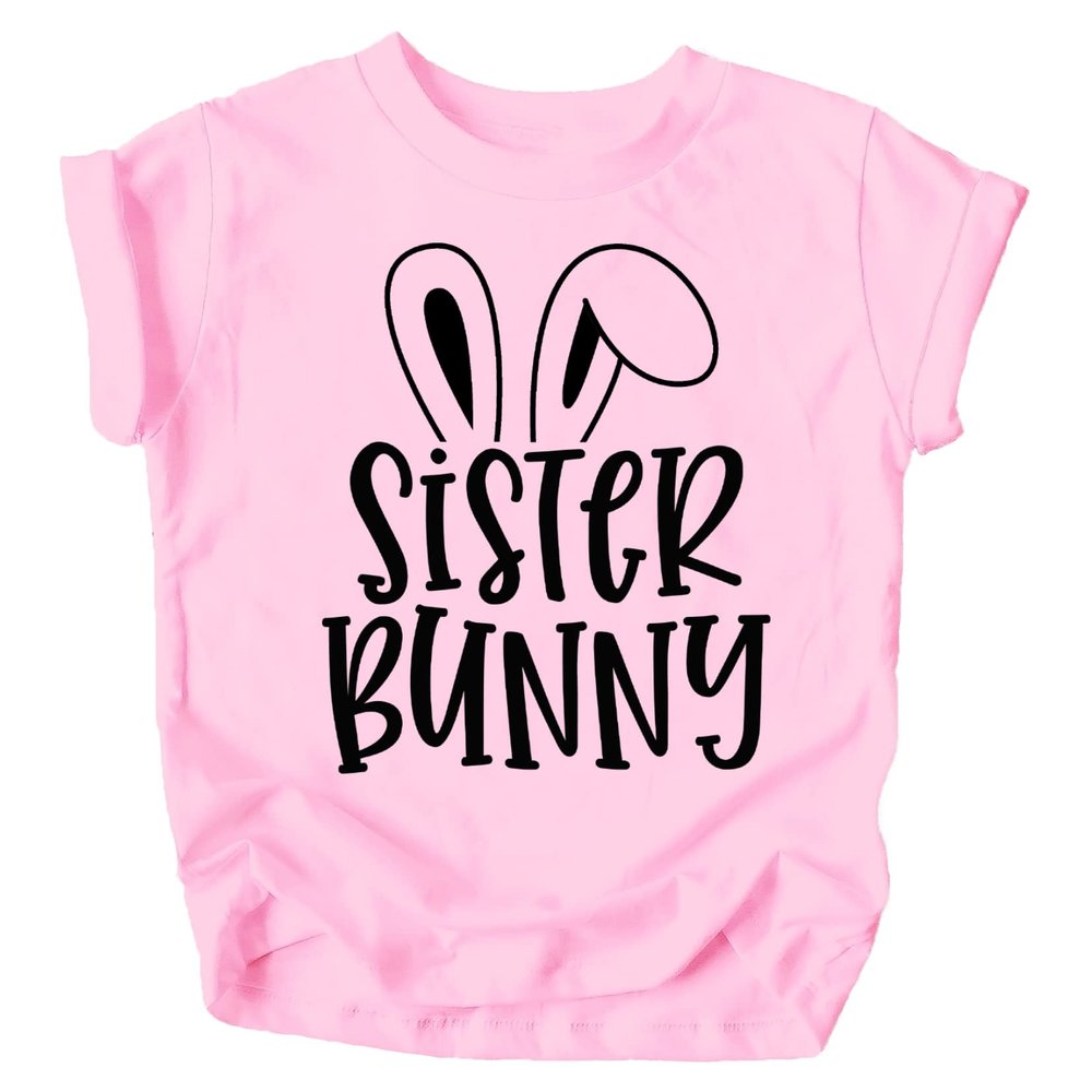 Matching Family Easter Bunny Shirts for Baby and Toddler Infant Boys and Girls Sister Bunny Pink Heather Shirt 4T