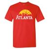 Atlanta Basketball Skyline Men's Fan T-Shirt (Red Shirt, 3XL) view 1