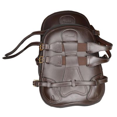 Grewal Equestrian HAVANA LEATHER OPEN FRONT TENDON BOOTS (Medium/Large)