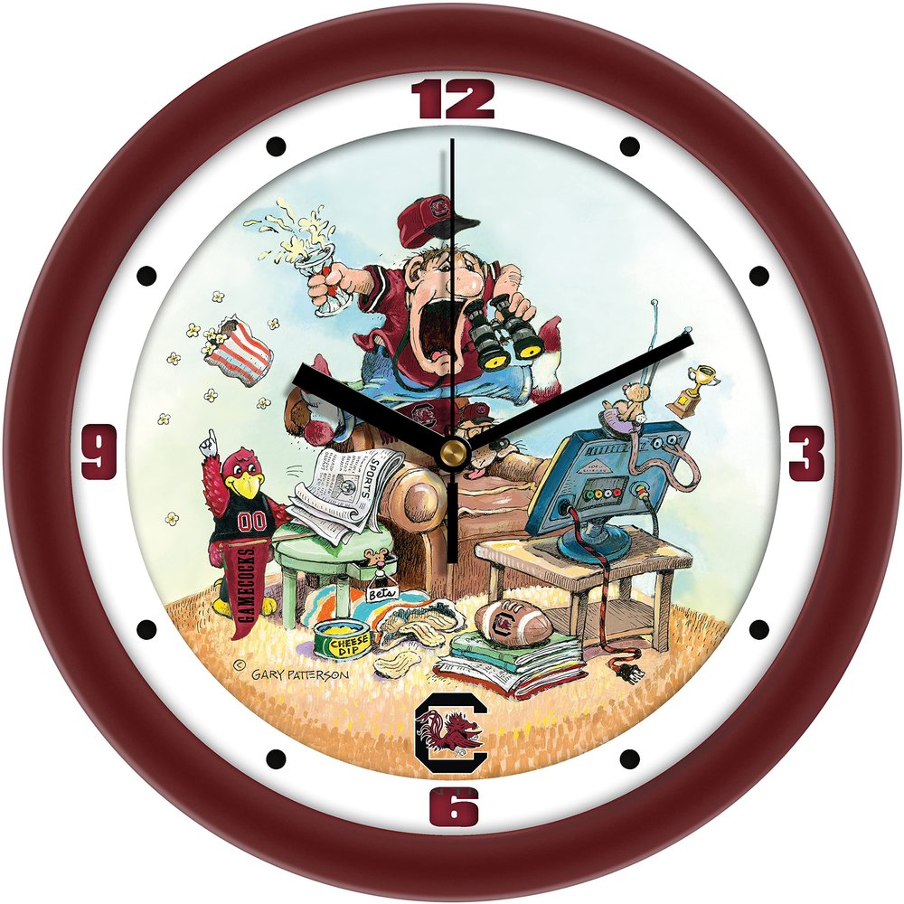 SunTime South Carolina Gamecocks Football Wall Clock - The Fan by Gary Patterson - 11.5"