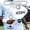 Diadem Icon v2 Pickleball Paddle (White, Extended Length) view 3