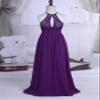 Duoremi Big Girls Sequin Halter Neck Wedding Long Dress Pageant Party Junior Bridesmaid Maxi Gown 01 Deep Purple 6 Years view 3
