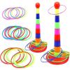 2 Color Columns + 48 Circles, Colorful Happy Circle Game,Children's Play Park, Christmas Party Birthday Party Gift. Suitable for Indoor Holiday Games Family Christmas Party Games view 1